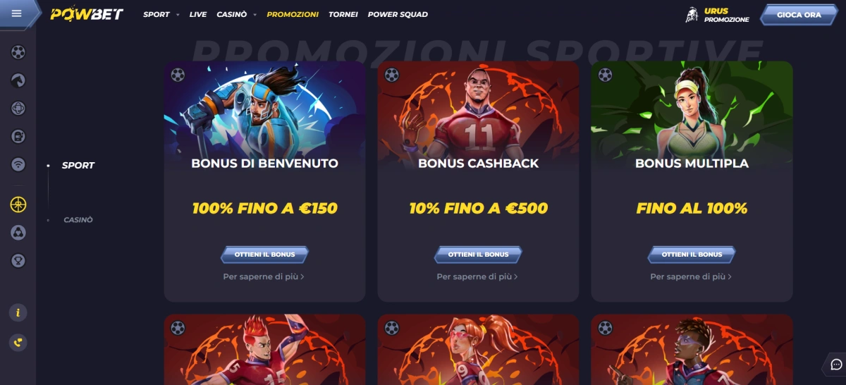 powbet casino codice promozionale
